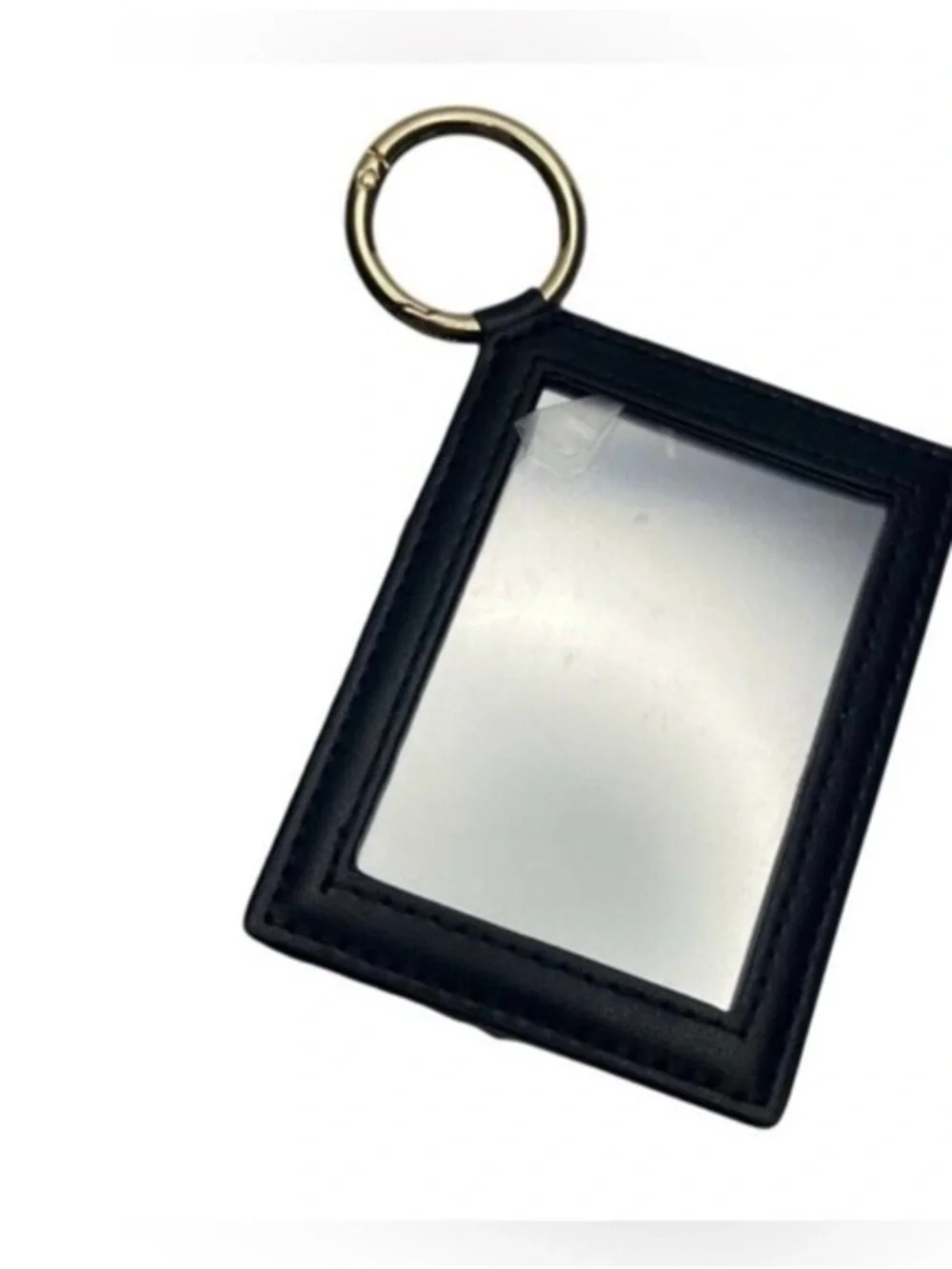 Yves Saint Laurent YSL Beaute Black and Gold Star Pattern Card Holder Keyring